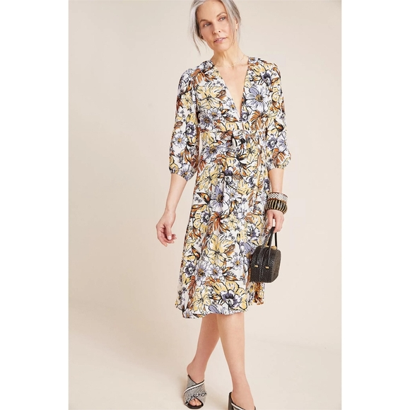 Anthropologie Faithfull Chloe Midi Dress